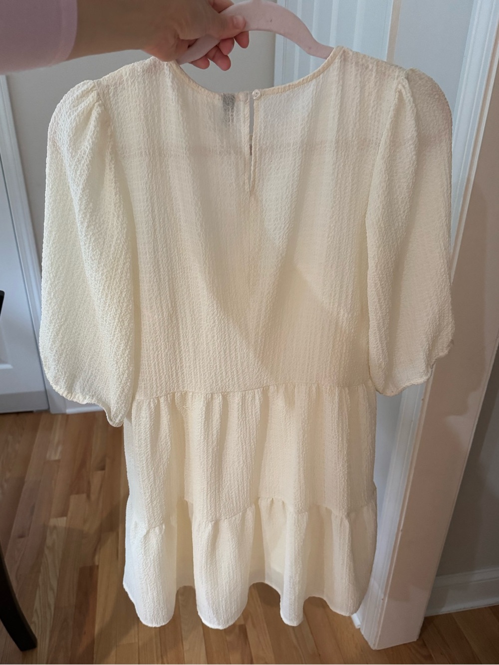 H&M Cream Textured Short-Sleeve Top - Picture 4 of 9